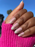 Kayla Geluxe™ Nails – French Tip with Pink Shimmer